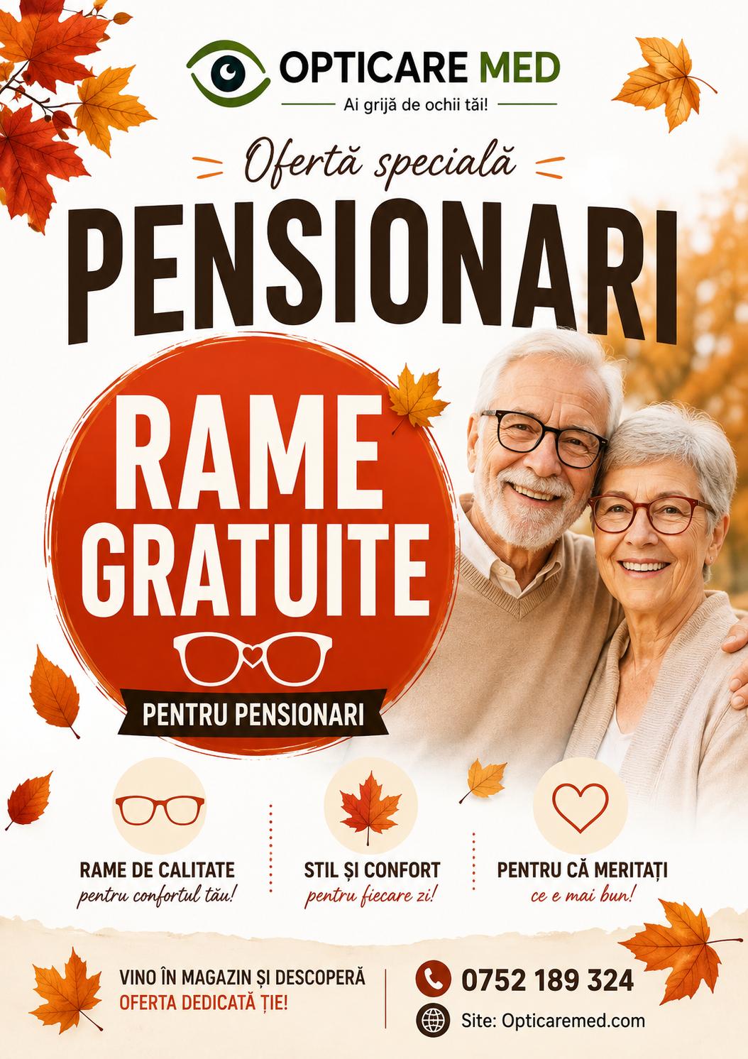 Ofertă Opticare Med — pachet complet ochelari de vedere